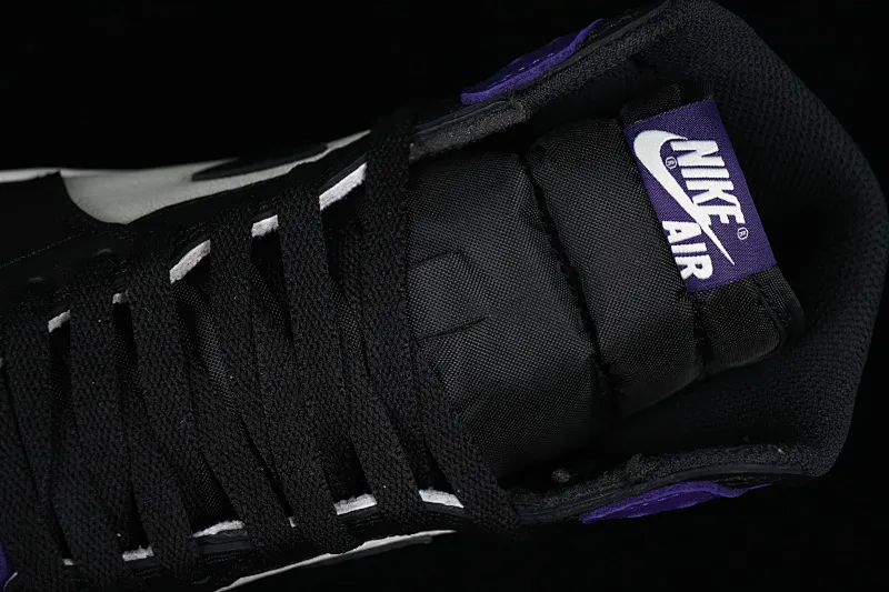 All categories Air Jordan Jordan series basketball shoes Air Jordan 1 High Pure original Air Jordan 1 Court Purple AJ1 Joe 1 black purple toe basketball shoes 555088-501